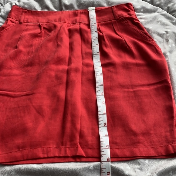 Forever 21 Orange Red Mini Skirt with Pockets Size Small - Picture 6 of 10